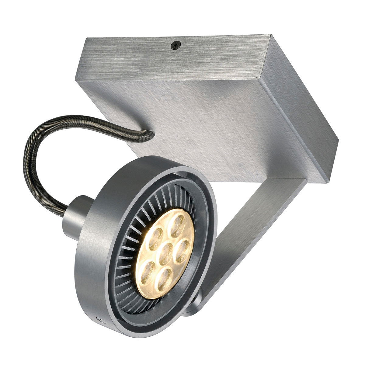 SLV KALU II ES111 Wand- und Deckenleuchte, alu gebürstet, GU10, max. 50W