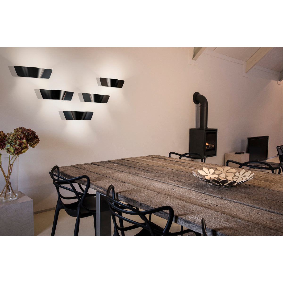 SLV WAVE WALL Wandleuchte, schwarz,2x9W LED, 3000K
