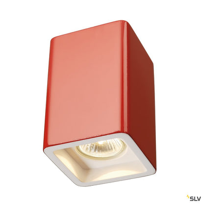 SLV PLASTRA Deckenleuchte, CL-1, eckig, weisser Gips, GU10, max.35W