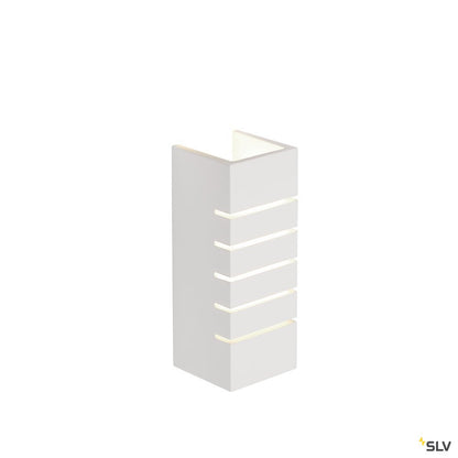 SLV Wandleuchte, GL 100 SLOT, eckig, weisser Gips, E14, max. 40W
