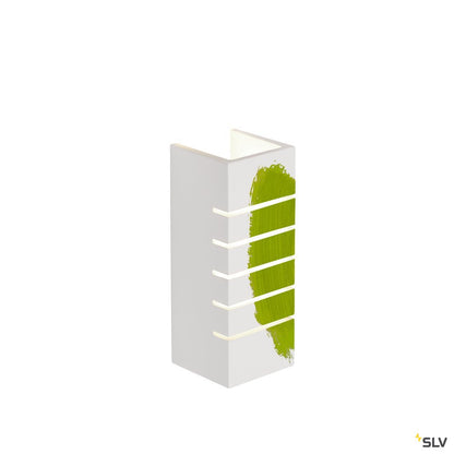 SLV Wandleuchte, GL 100 SLOT, eckig, weisser Gips, E14, max. 40W