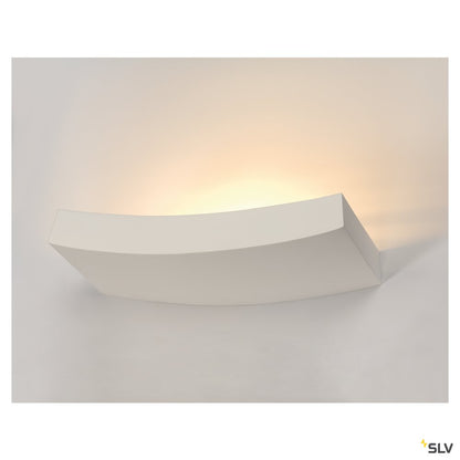SLV Wandleuchte, GL 102 CURVE, weisser Gips, R7s 78mm, max. 100W