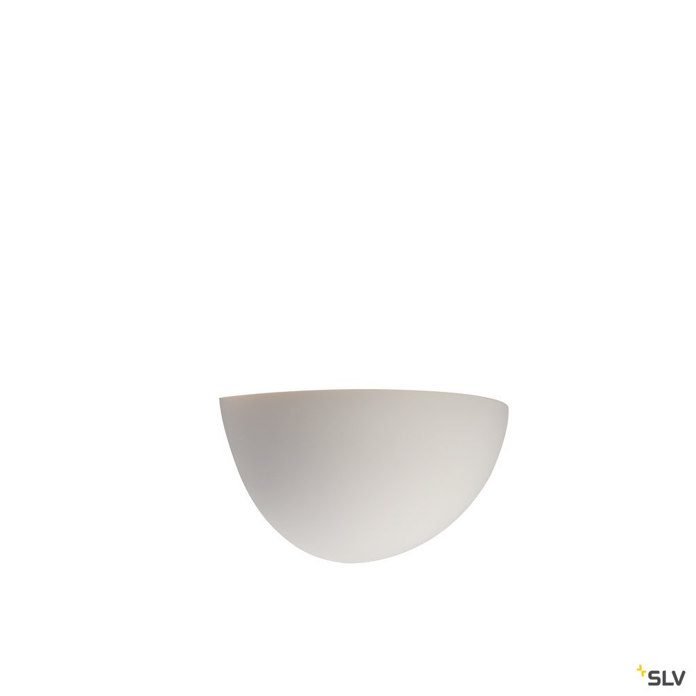 SLV Wandleuchte, GL 101 E14, halb rund, weisser Gips, max. 40W