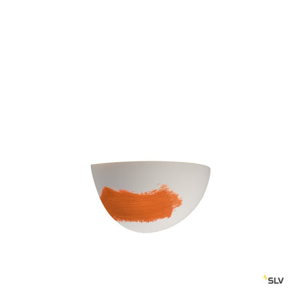 SLV Wandleuchte, GL 101 E14, halb rund, weisser Gips, max. 40W