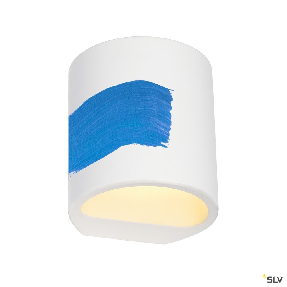 SLV PLASTRA Wandleuchte, GL 104 ROUND, weisser Gips, G9, max. 42W