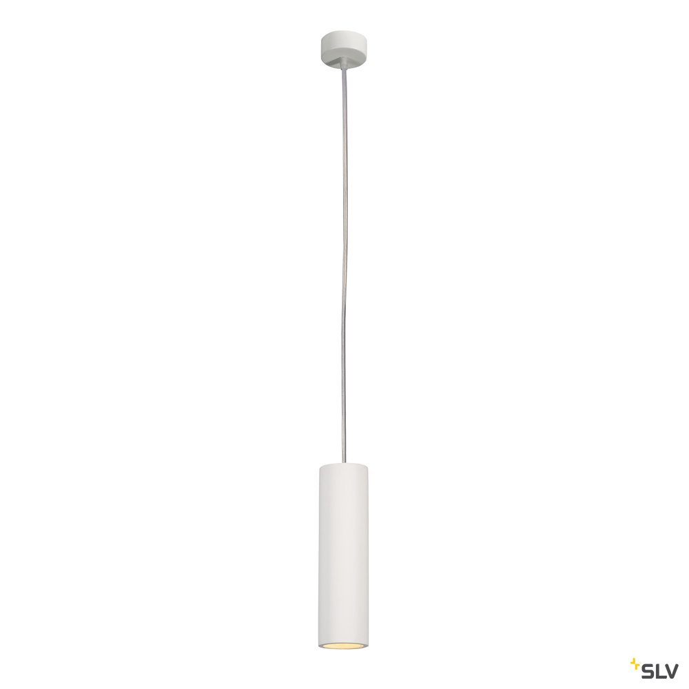 SLV PLASTRA Tube, Pendelleuchte, Gips, rund, GU10