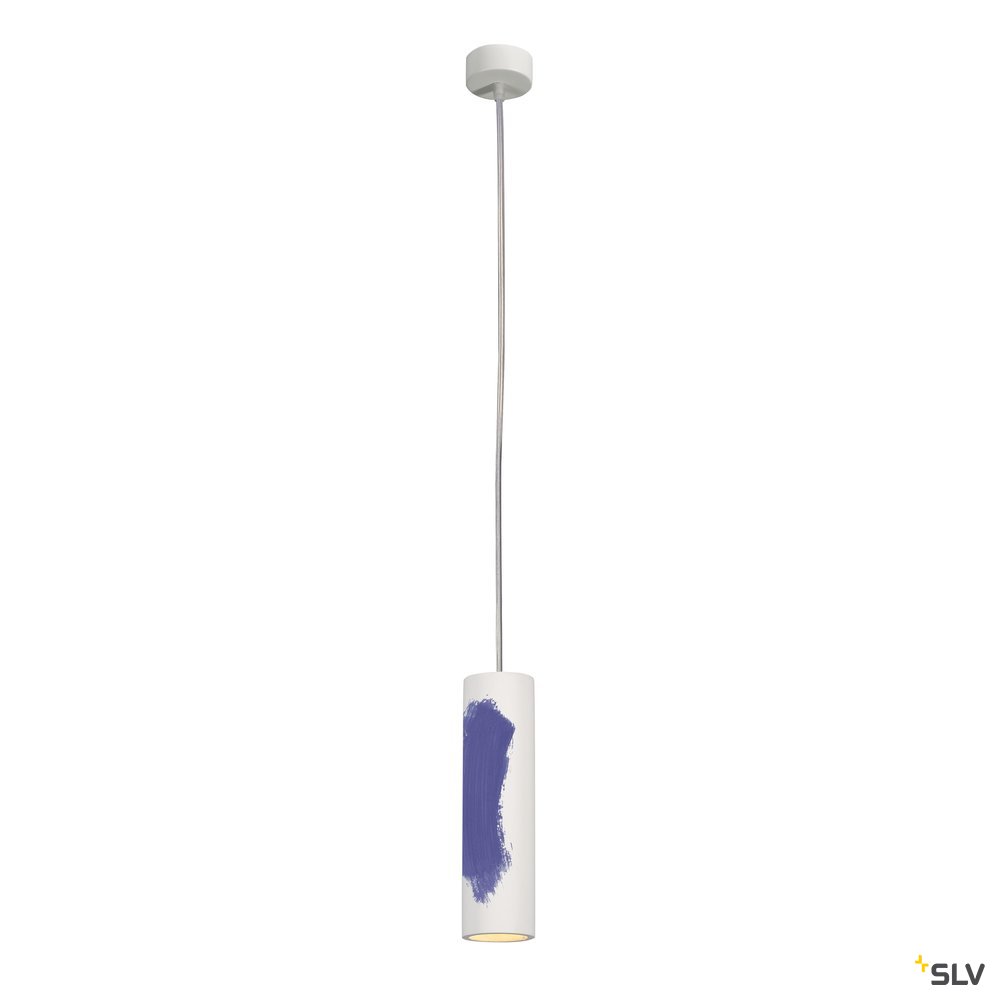 SLV PLASTRA Tube, Pendelleuchte, Gips, rund, GU10