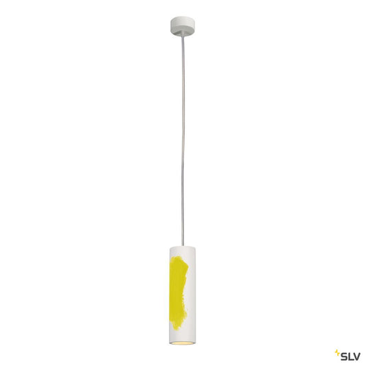 SLV PLASTRA Tube, Pendelleuchte, Gips, rund, GU10