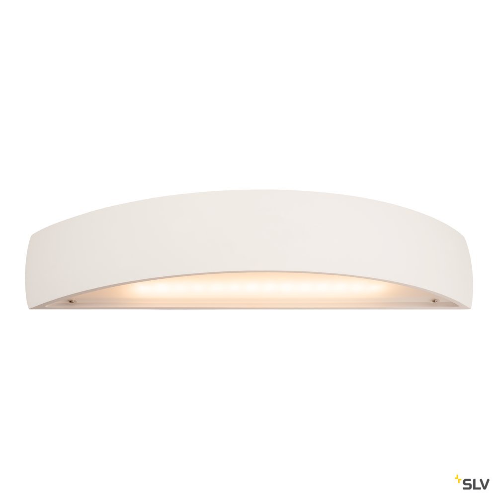SLV PLASTRA, Wandleuchte, LED, 3000K, gewölbt, up/down, weißer Gips, dimmbar