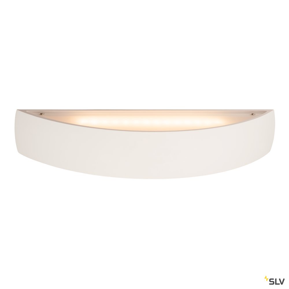 SLV PLASTRA, Wandleuchte, LED, 3000K, gewölbt, up/down, weißer Gips, dimmbar
