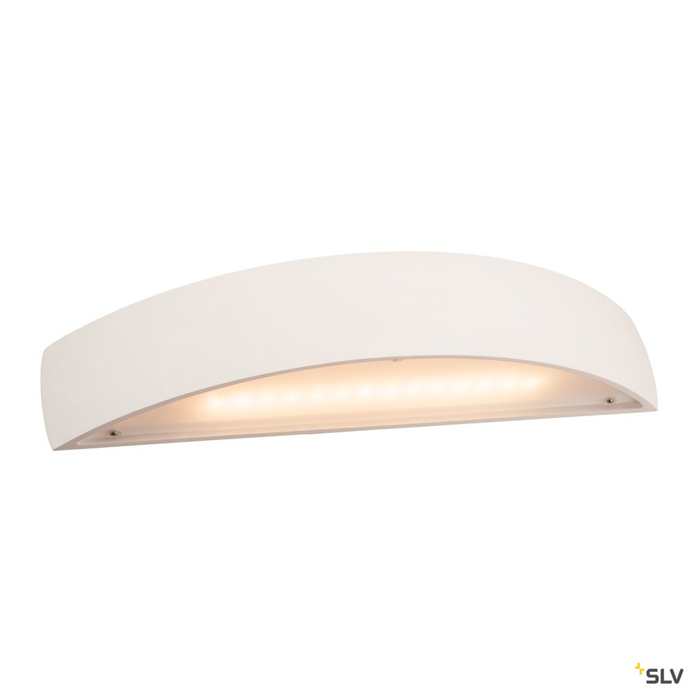 SLV PLASTRA, Wandleuchte, LED, 3000K, gewölbt, up/down, weißer Gips, dimmbar