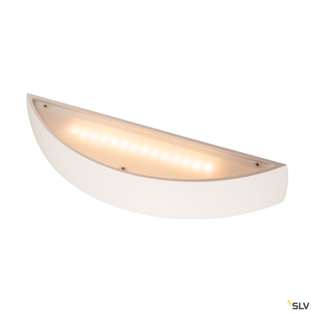 SLV PLASTRA, Wandleuchte, LED, 3000K, gewölbt, up/down, weißer Gips, dimmbar