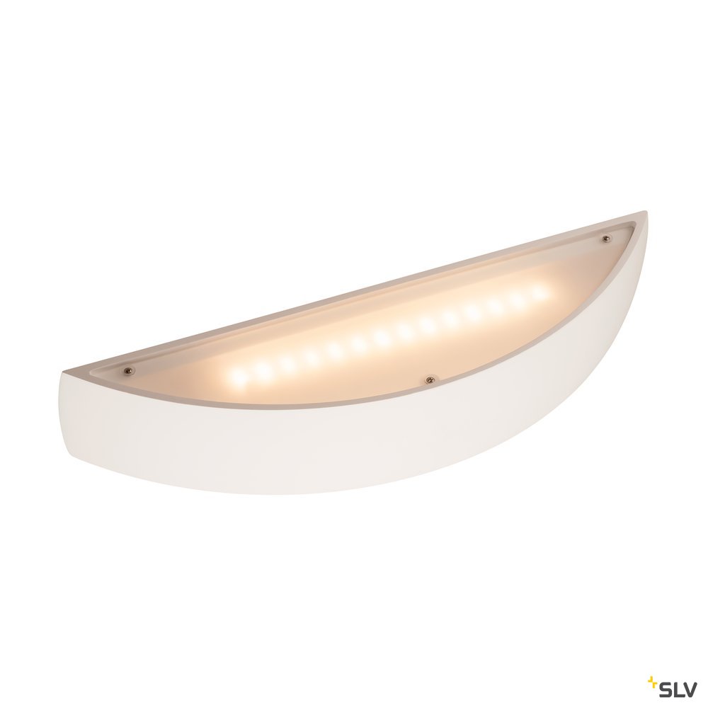 SLV PLASTRA, Wandleuchte, LED, 3000K, gewölbt, up/down, weißer Gips, dimmbar
