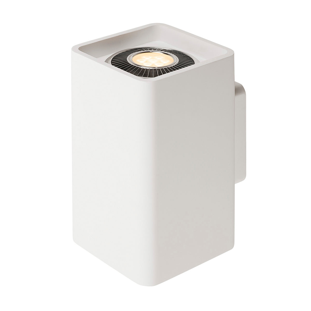SLV PLASTRA, Wandleuchte, zweiflammig, LED GU10 111mm, eckig, up/down, weißer Gips, B/H/T 14/24,5/17 cm