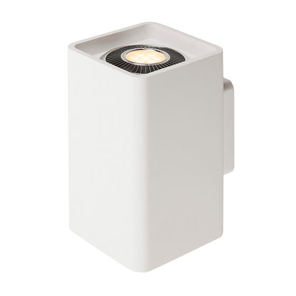 SLV PLASTRA, Wandleuchte, zweiflammig, LED GU10 111mm, eckig, up/down, weißer Gips, B/H/T 14/24,5/17 cm