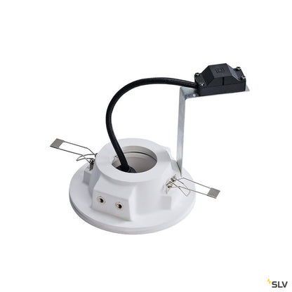 SLV PLASTRA Downlight, GU10, rund, weisser Gips