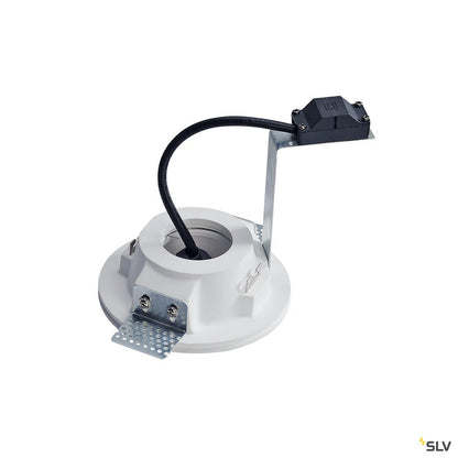 SLV PLASTRA Downlight, GU10, rund, weisser Gips