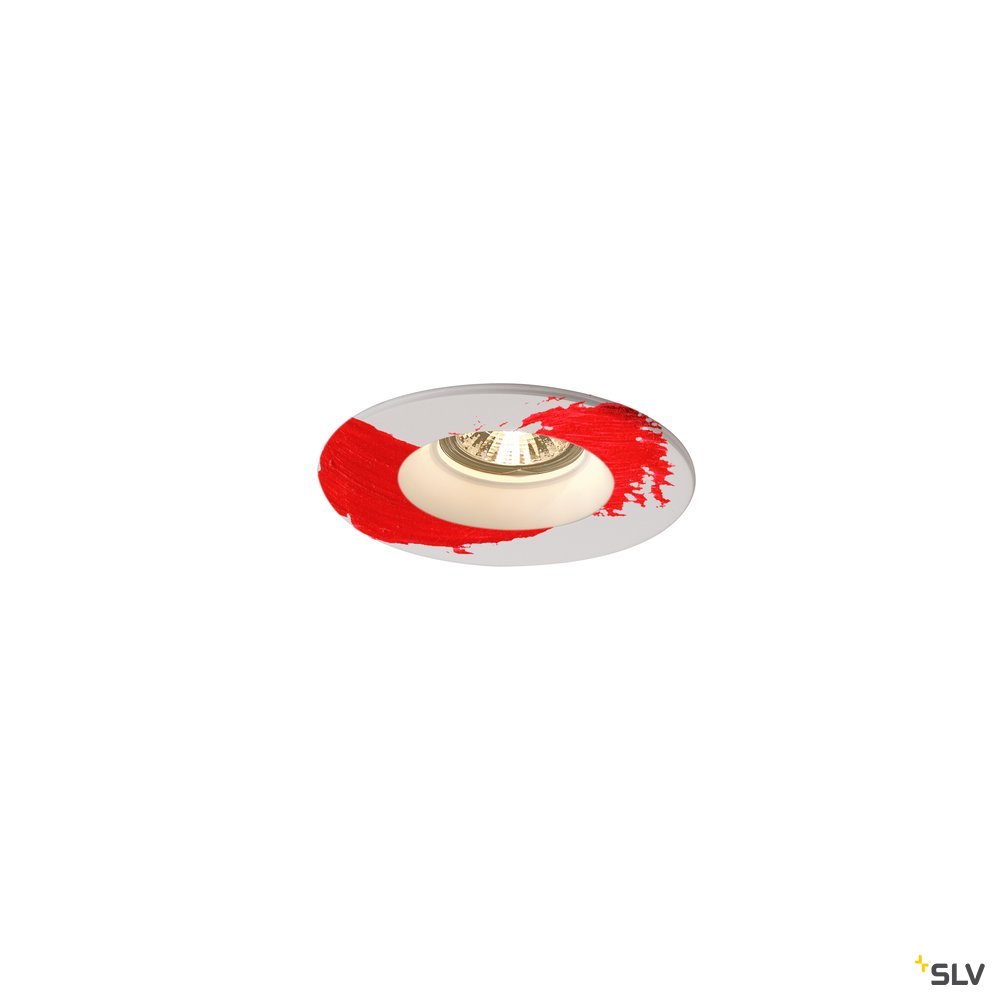 SLV PLASTRA Downlight, GU10, rund, weisser Gips