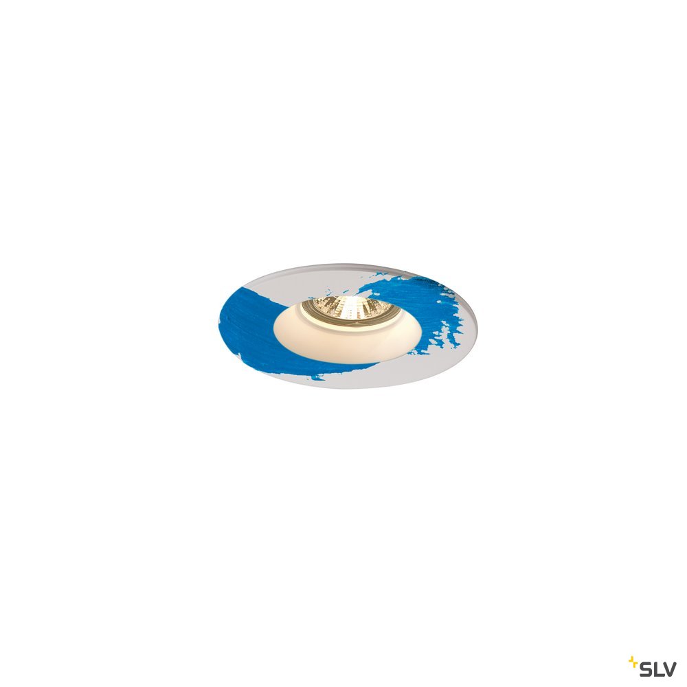 SLV PLASTRA Downlight, GU10, rund, weisser Gips