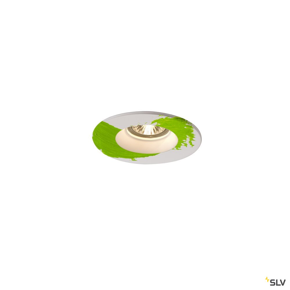 SLV PLASTRA Downlight, GU10, rund, weisser Gips
