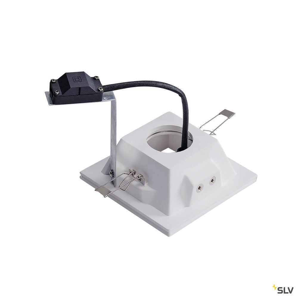 SLV PLASTRA Downlight, GU10, eckig weisser Gips