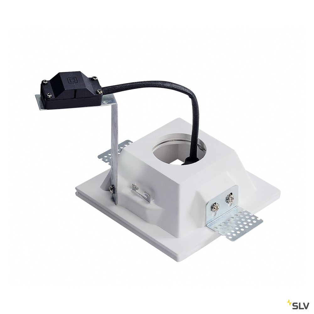 SLV PLASTRA Downlight, GU10, eckig weisser Gips
