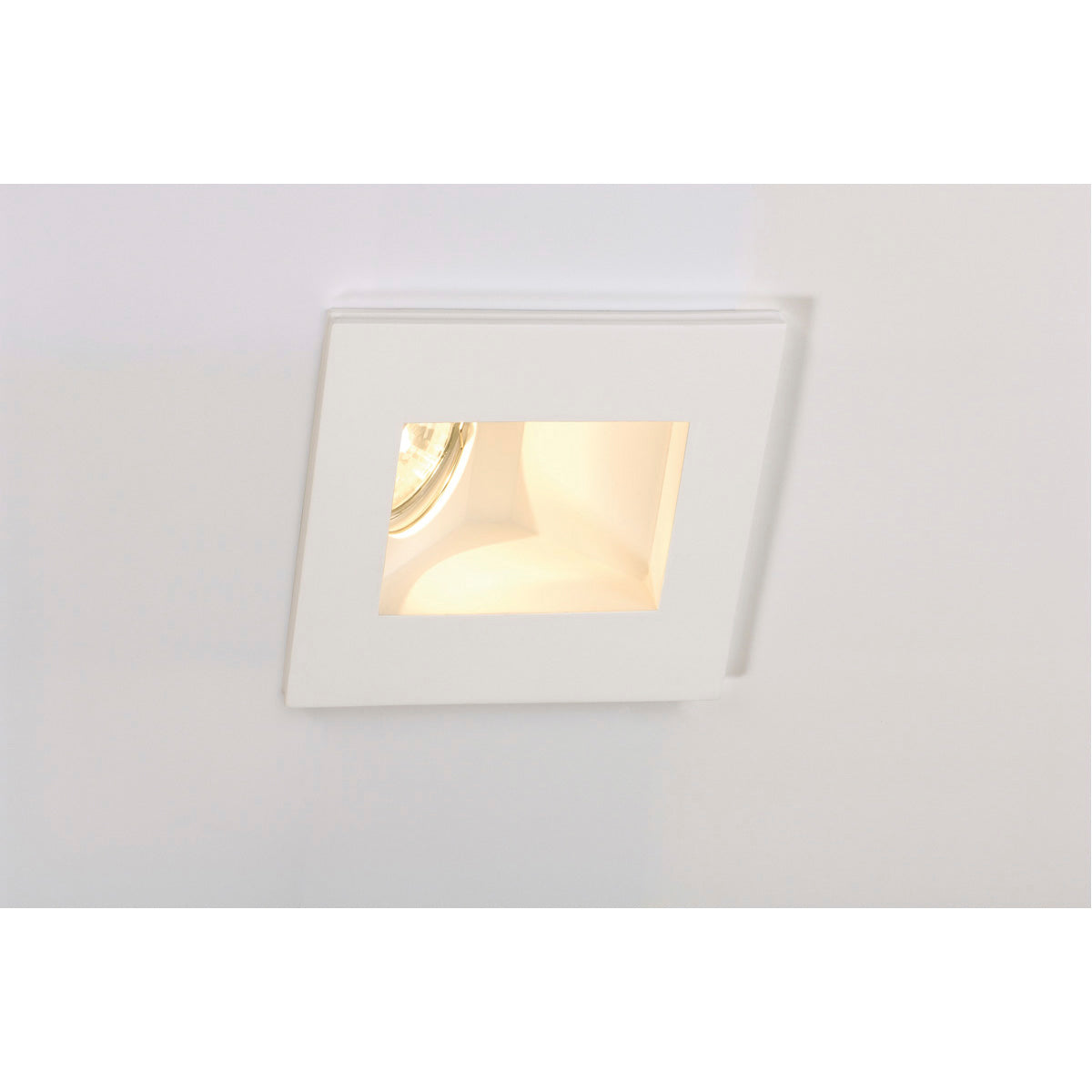 SLV PLASTRA Downlight, GU10, in- direkt, eckig, weisser Gips