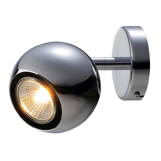 SLV LIGHT EYE 1 GU10 Wand- und Deckenleuchte, chrom, GU10, max. 50W