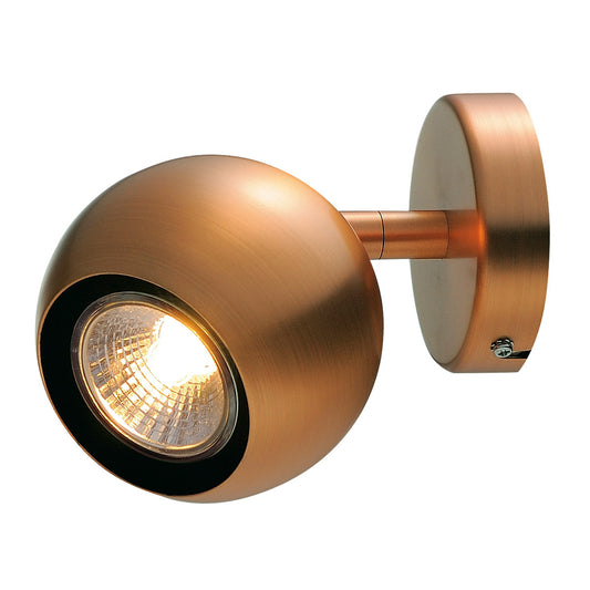 SLV LIGHT EYE 1 GU10 Wand- und Deckenleuchte, kupferfarben, GU10, max. 50W