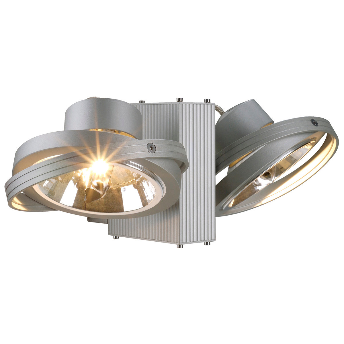 SLV TEC KARDA 2 Wand- und Decken- leuchte, silbergrau, 2xQRB111, max. 50W