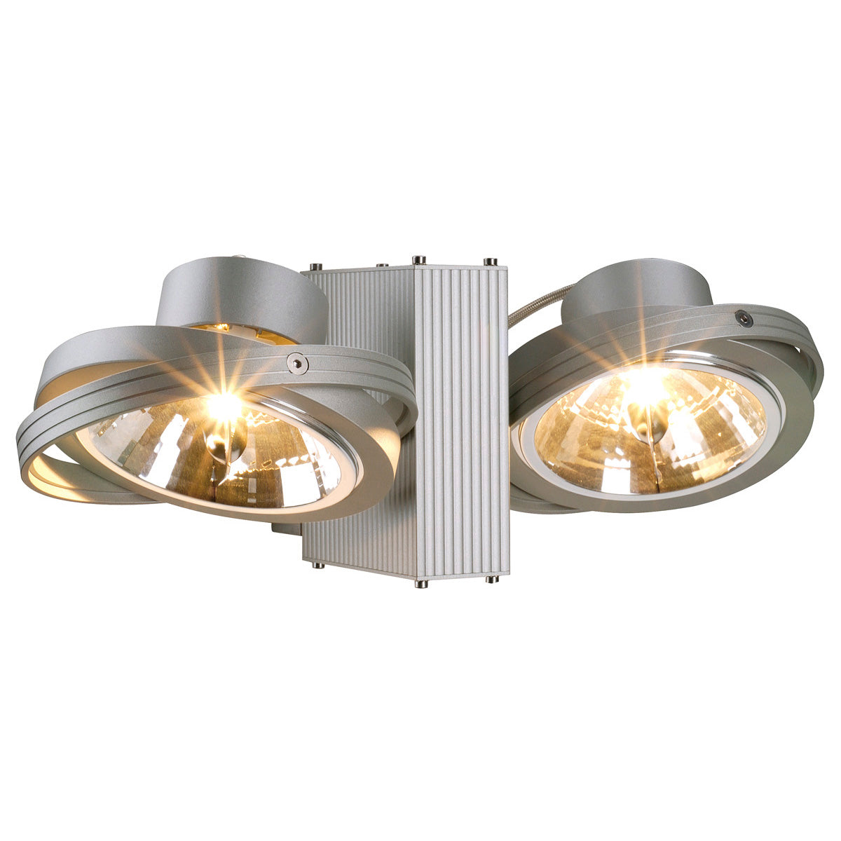 SLV TEC KARDA 2 Wand- und Decken- leuchte, silbergrau, 2xQRB111, max. 50W