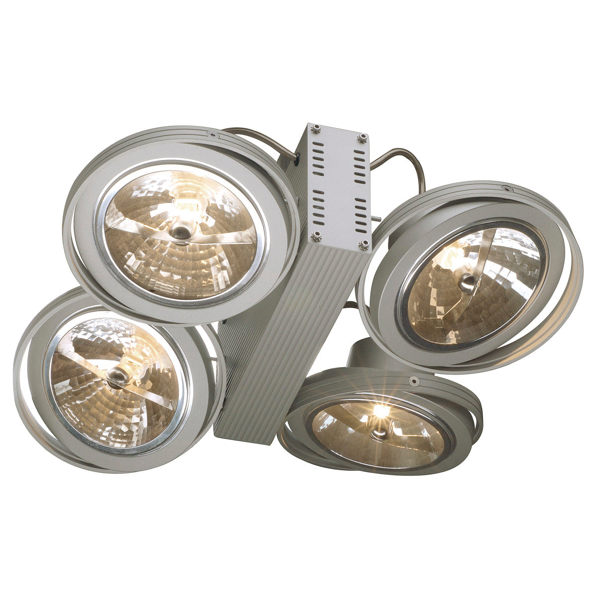 SLV TEC KARDA 4 Wand- und Decken- leuchte, silbergrau, 4xQRB111, max. 50W