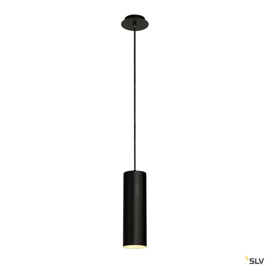SLV ENOLA Pendelleuchte, rund, schwarz, E27, max. 60W