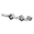 SLV ALTRA DICE 3 Deckenleuchte, eckig, silbergrau/ schwarz, 3xGU10, max. 3x50W