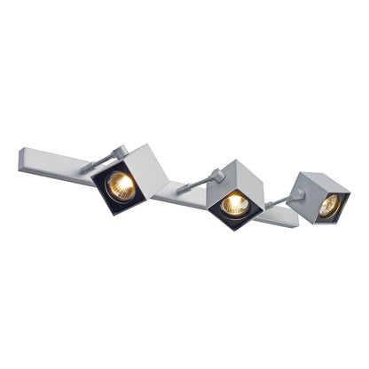 SLV ALTRA DICE 3 Deckenleuchte, eckig, silbergrau/ schwarz, 3xGU10, max. 3x50W