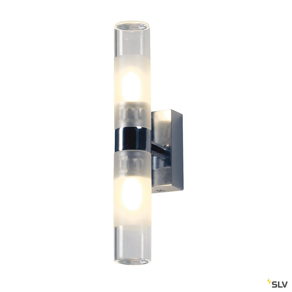 SLV Wandleuchte MIBO WALL UP-DOWN chrom 2xG9 2x25W IP21