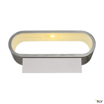 SLV ASSO LED Wandleuchte, oval, aluminium brushed, 5W LED, 3000K