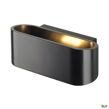 SLV OSSA R7s Wandleuchte, oval, matt black, R7s 78mm, max. 100W, up/down