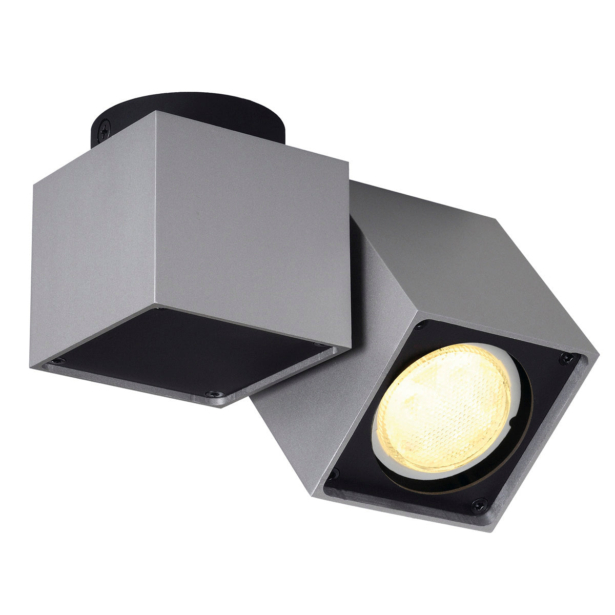 SLV Deckenleuchte ALTRA DICE SPOT 1 eckig grau sw GU10 50W