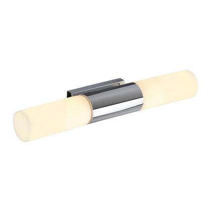 SLV DEVIN DOUBLE Wandleuchte, rund, chrom, satiniertes Glas, 2x E14 max. 2x11W, IP44