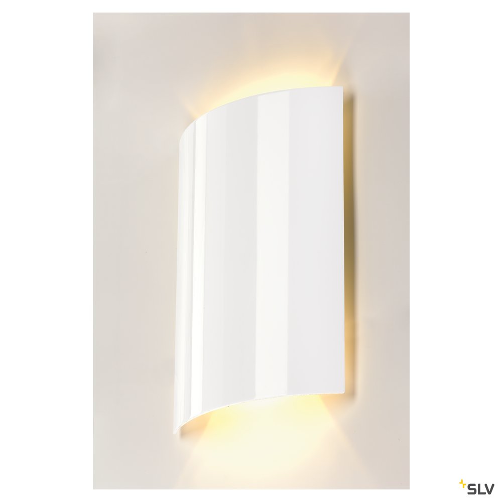 SLV LED SAIL 2 Wandleuchte,halbrund, weiss, 2x3W LED,3000K