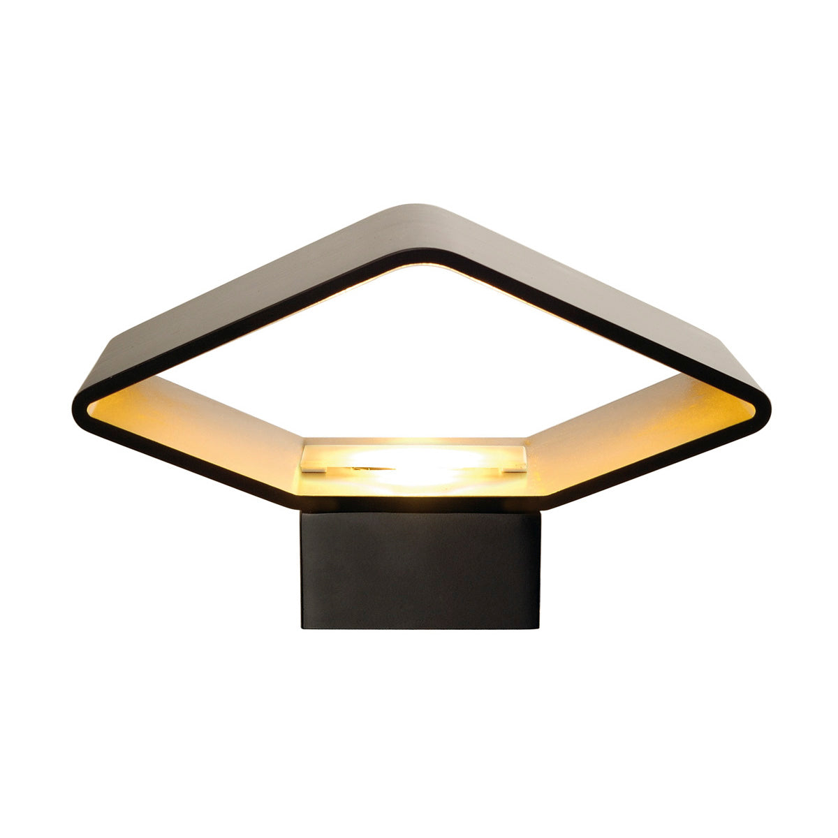 SLV CARISO LED Wandleuchte 1, schwarz/ messing, 7,5W LED, 3000K