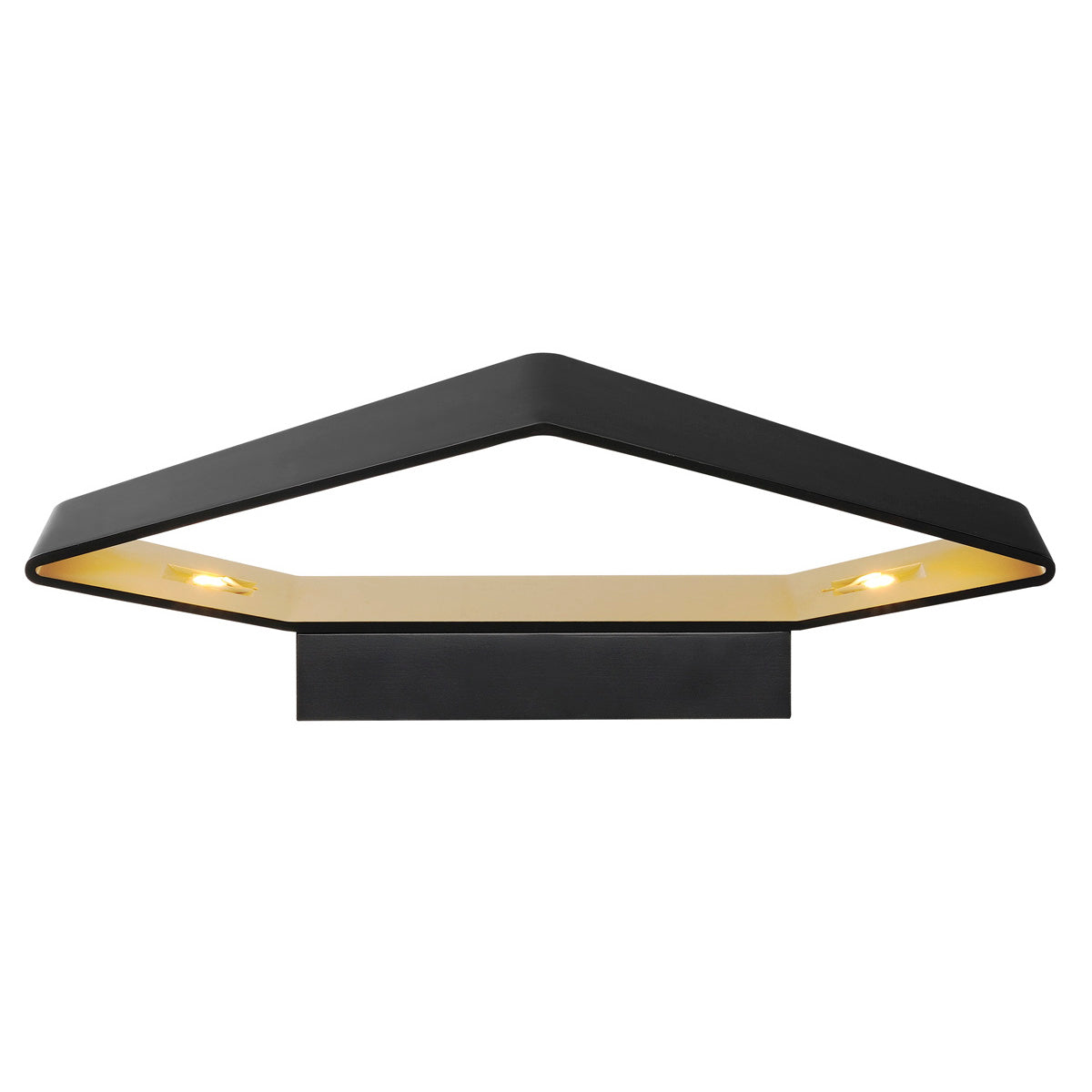 SLV BIG CARISO LED Wandleuchte 1, schwarz/ messing 2x 9W LED, 3000K