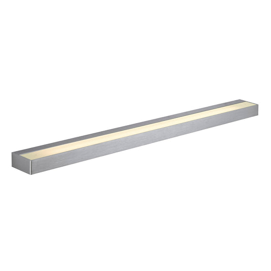 SLV SEDO 21 Wandleuchte, eckig, alu brushed, Glas satiniert, G5, ESL, 21W