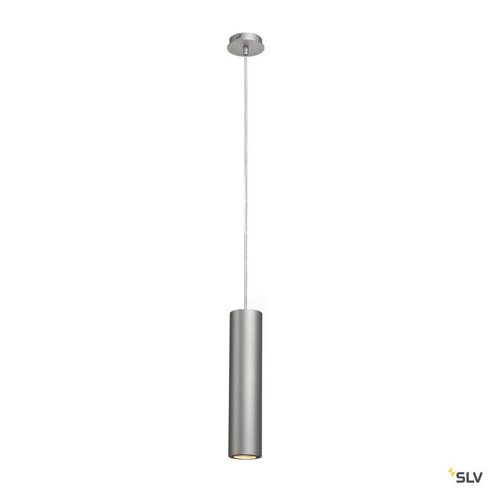 SLV ENOLA_B Pendelleuchte, PD-1, silbergrau/schwarz, GU10, max. 50W