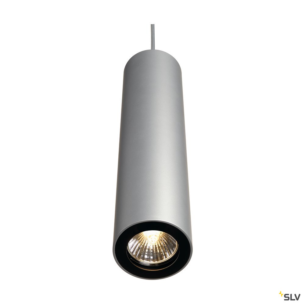 SLV ENOLA_B Pendelleuchte, PD-1, silbergrau/schwarz, GU10, max. 50W