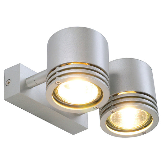 SLV Wandleuchte DIO rund grau 2xGU10 50W