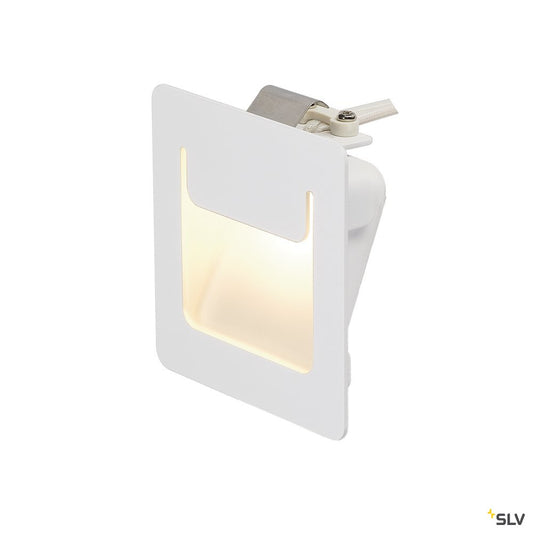 SLV DOWNUNDER PUR Einbauleuchte, eckig, weiss, 3,6W LED, warm- weiss, 80x80mm