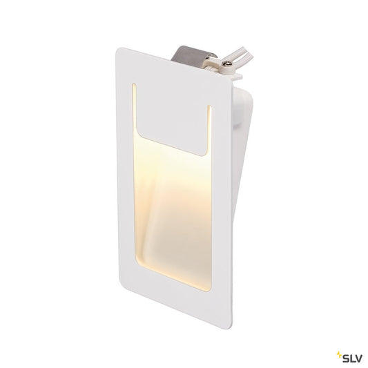 SLV DOWNUNDER PUR Einbauleuchte, eckig, weiss, 3,6W LED, warm- weiss, 80x120mm