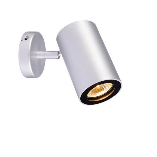 SLV ENOLA_B Wand- und Decken- leuchte single, silbergrau/ schwarz, GU10, max. 50W